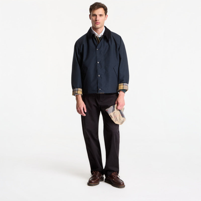 Barbour Oversized Reversible Transporter Jacket Navy