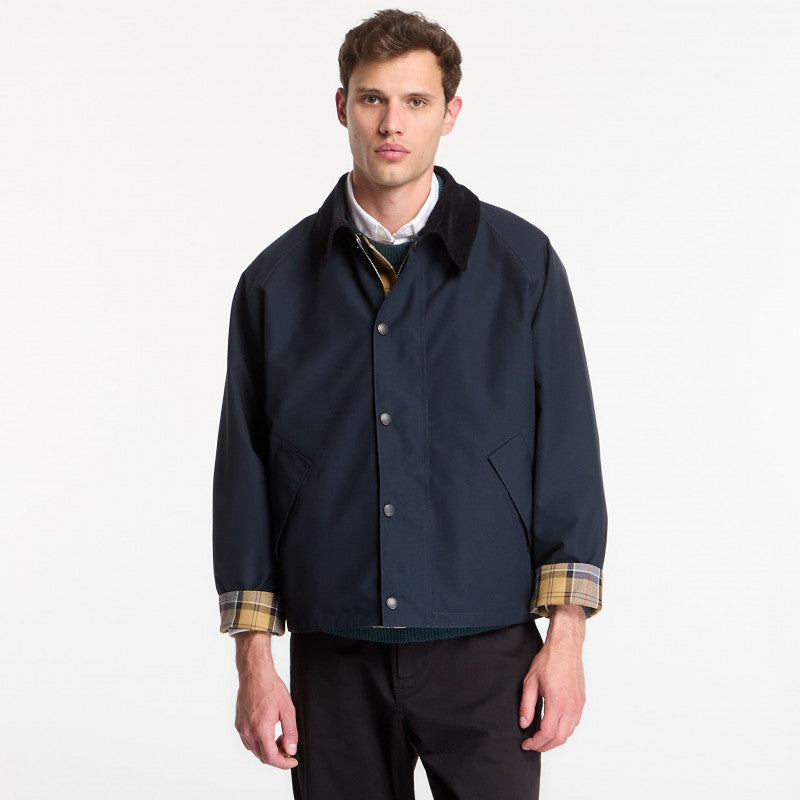 Barbour Oversized Reversible Transporter Jacket Navy