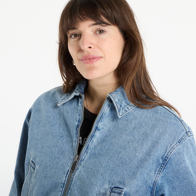 Michael Kors Denim Bomber Jacket Horizon Wash