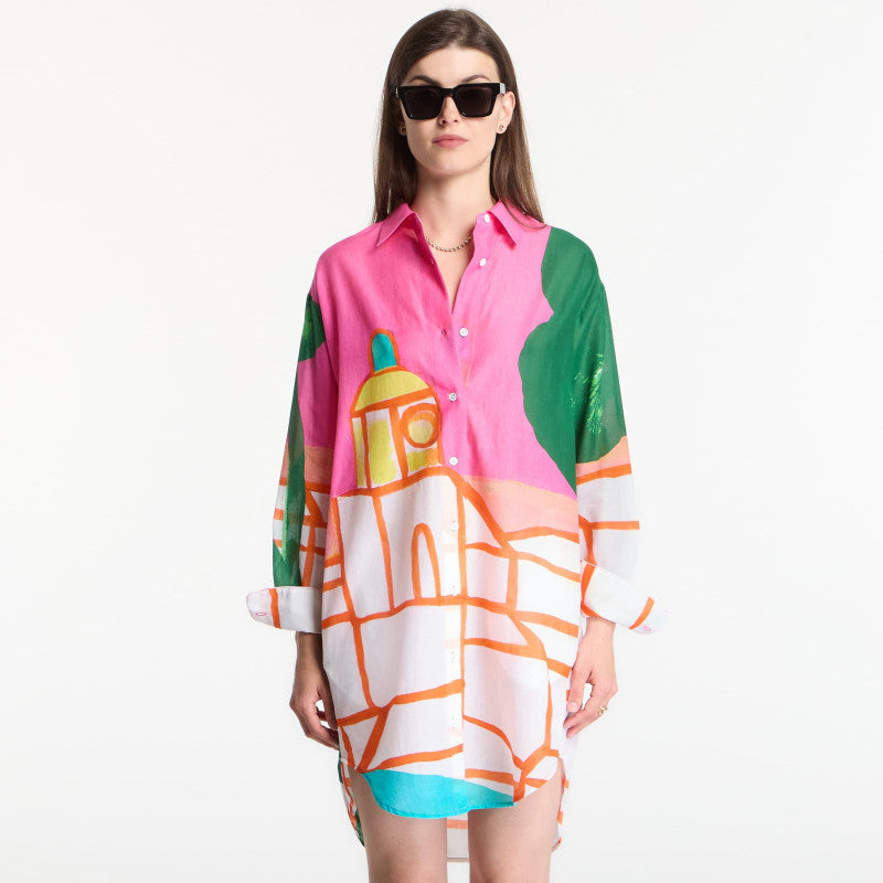 Sukienka Michael Kors X Christina Zimpel St Tropez Shirt Dress White