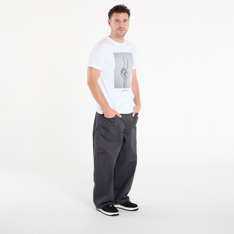 Urban Classics Peace Sign Tee White