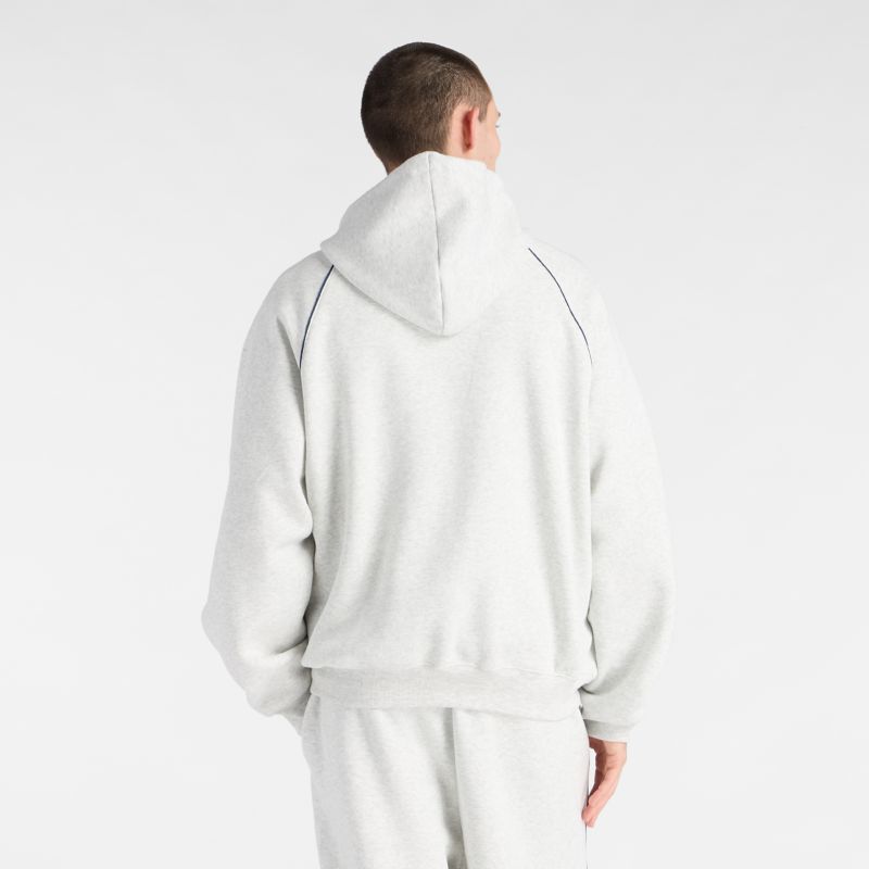 New Balance Linear Graphic Fleece Hoodie Ash Heather