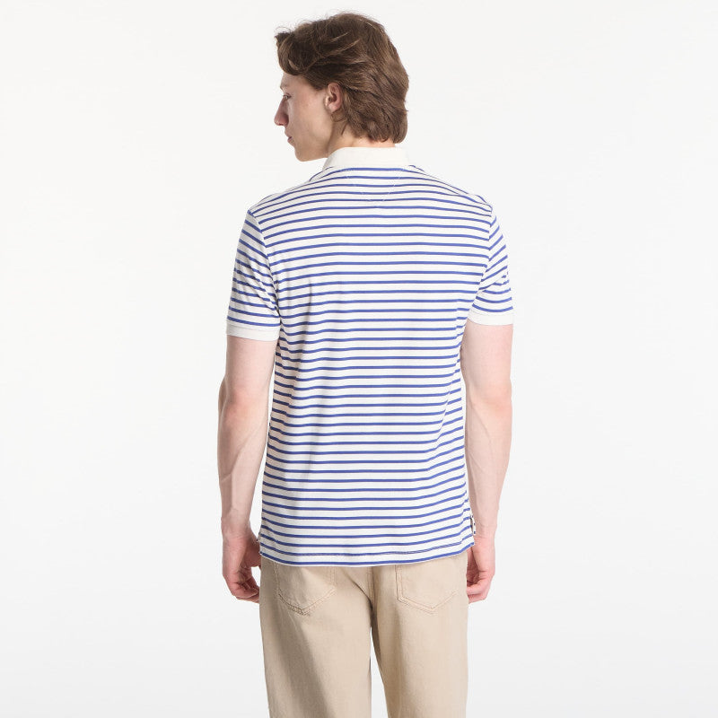 Tommy Hilfiger Liquid Cotton Reg Seasonal Polo Tee Ivory Petal / Pigment Blue