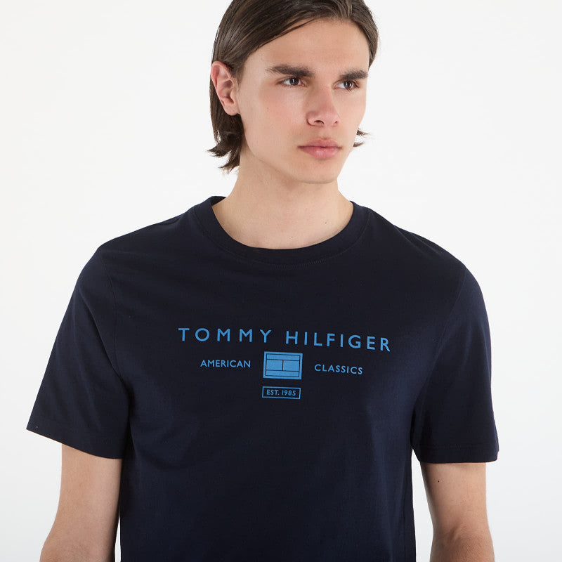 Tommy Hilfiger Brand Love Mono Stack Tee Navy