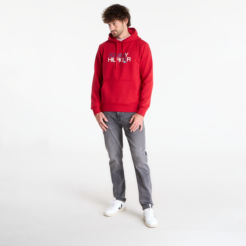 Tommy Hilfiger Brand Love Big Text Hoody Medium Red