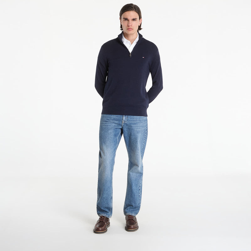 Tommy Hilfiger Liquid Cotton Tipped Slim Polo White