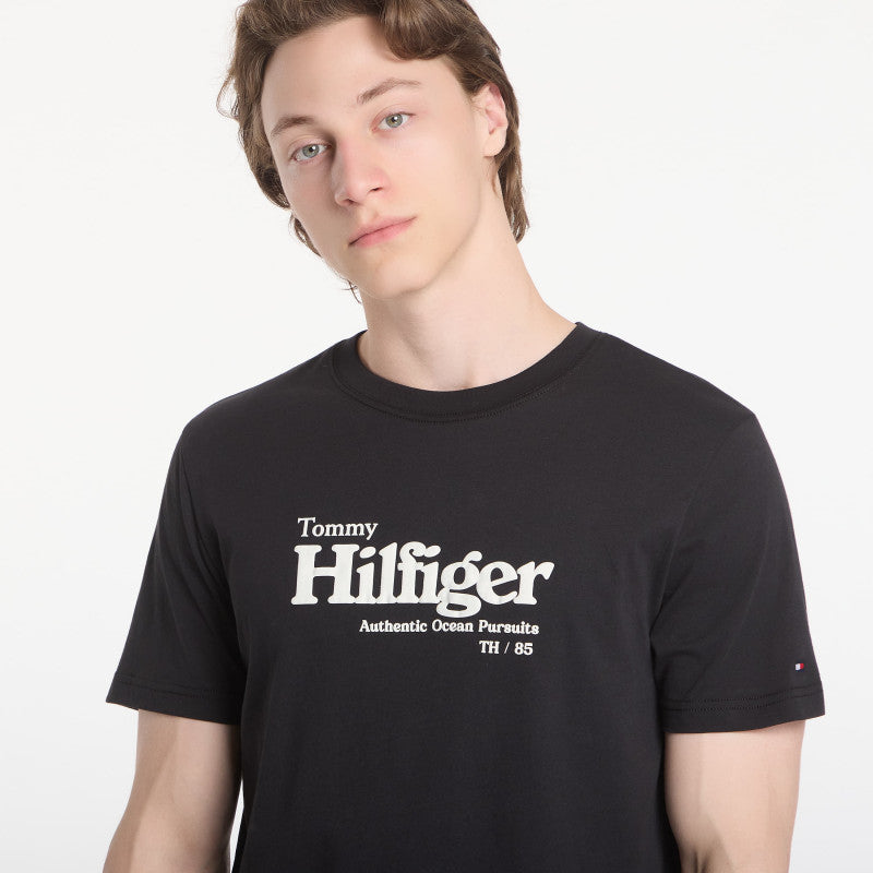 Tommy Hilfiger Nautical Chest Graphic Reg Tee Black