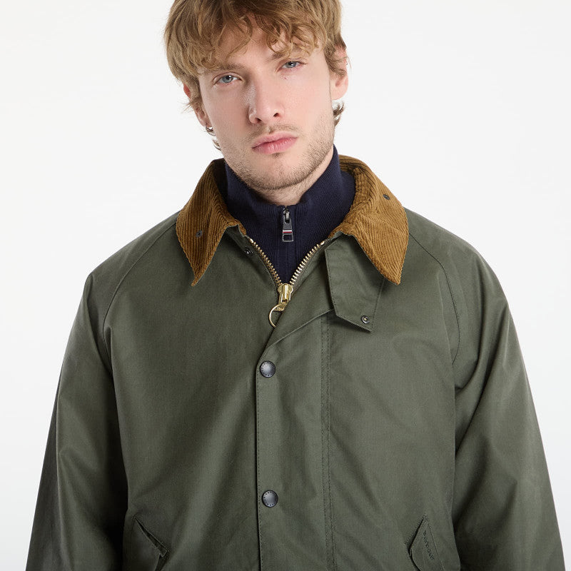 Barbour Transport Wax Jacket Light Moss