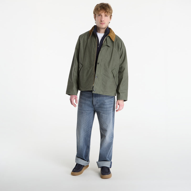 Barbour Transport Wax Jacket Light Moss