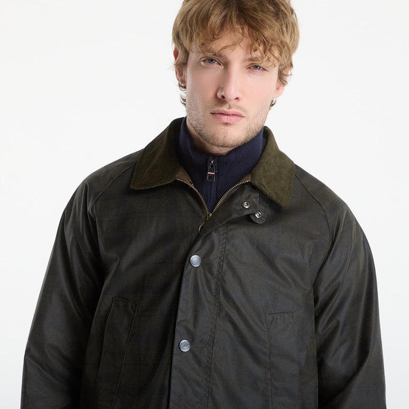 Barbour Tartan Ambleside Waxed Jacket Archive Olive Tartan