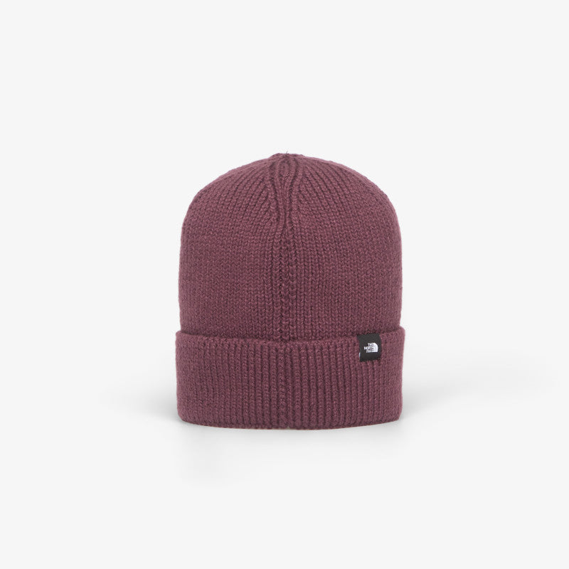 The North Face TNF Logo Box Cuffed Beanie Deep Burgundy
