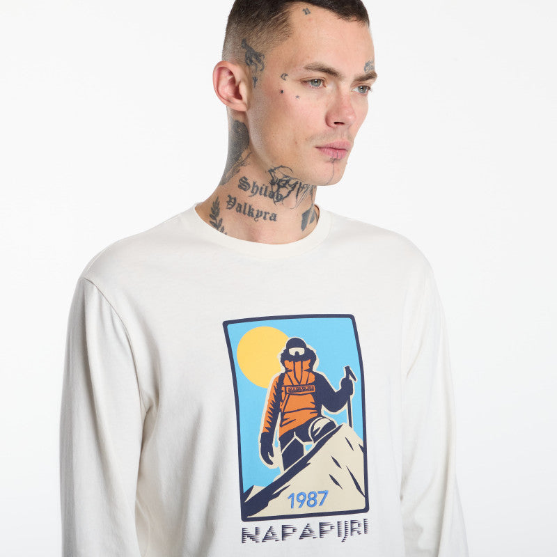 Napapijri S-Tee Long-Sleeve White Whisper