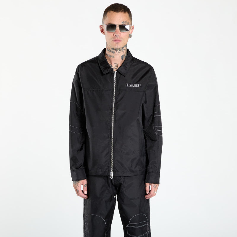 PLEASURES Daft Club Helmets Nylon Work Jacket Black