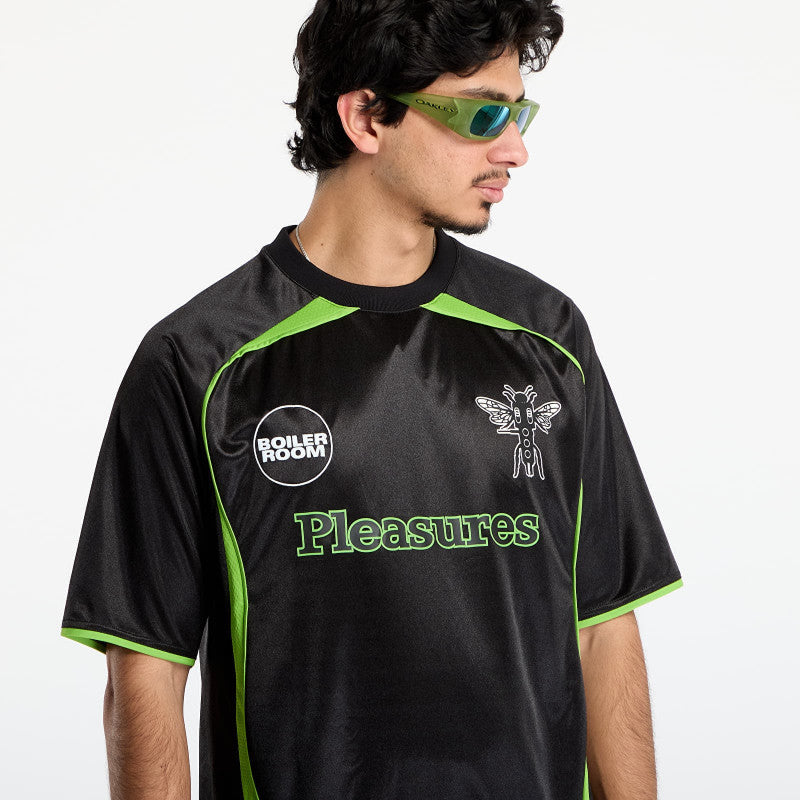 PLEASURES Aqua Soccer Jersey Black