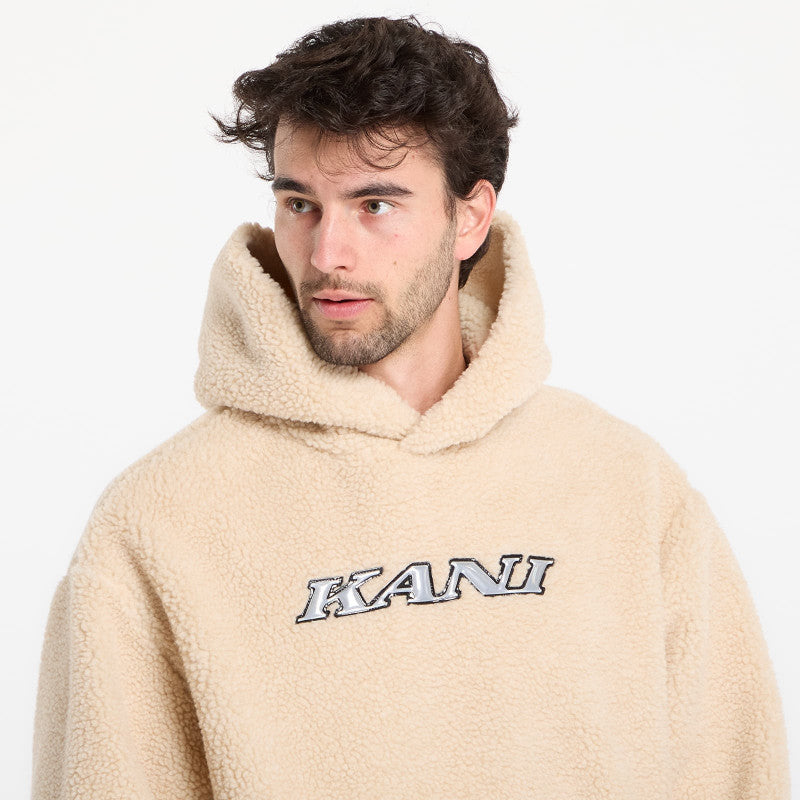 Karl Kani Silver Teddy Hoodie Beige