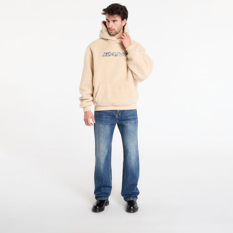 Karl Kani Silver Teddy Hoodie Beige