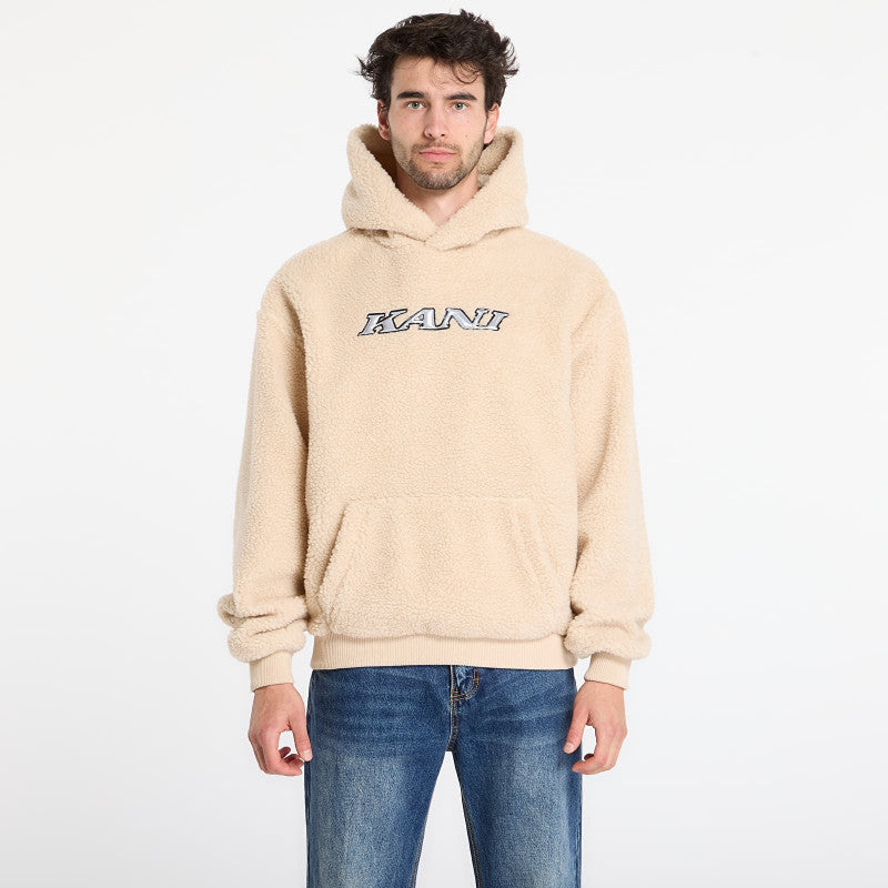 Karl Kani Silver Teddy Hoodie Beige