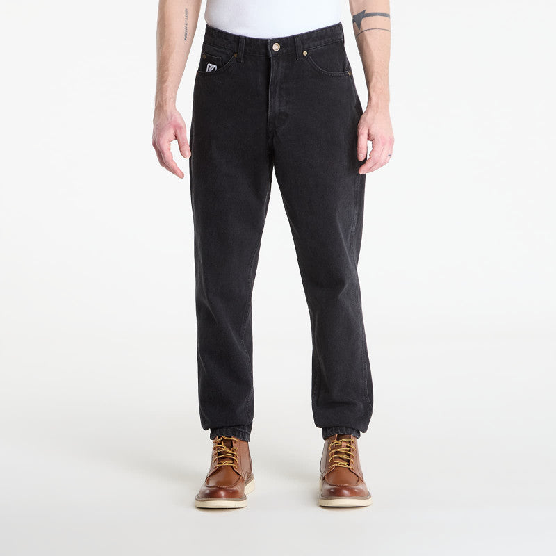 Jeansy Karl Kani Small Signature Tapered Five Pocket Denim Black