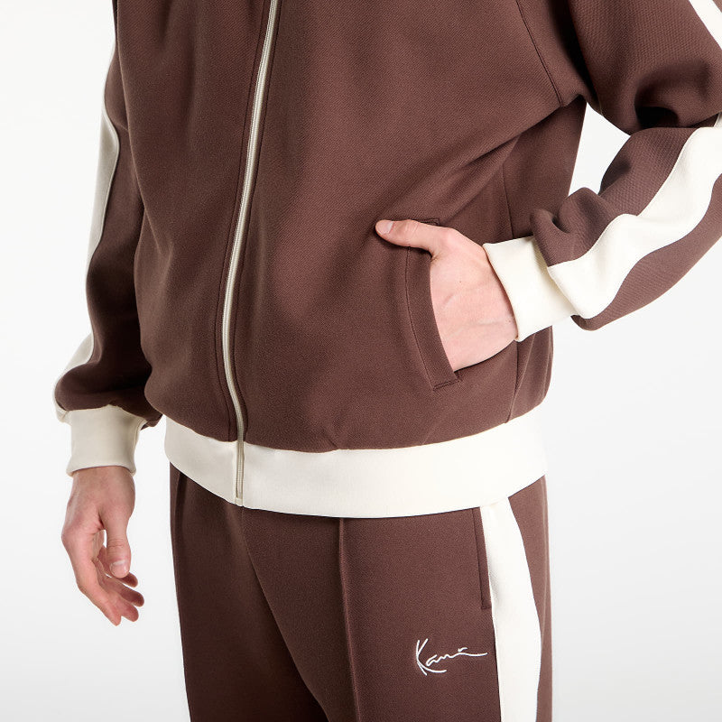 Karl Kani Signature Sidestripe Pique Trackjacket Brown