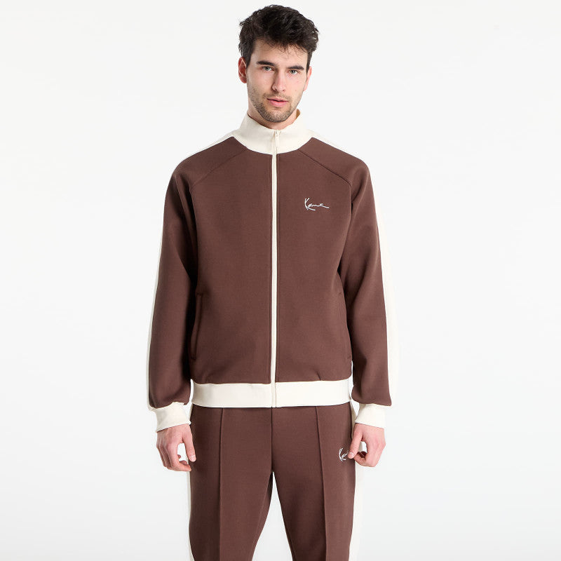 Karl Kani Signature Sidestripe Pique Trackjacket Brown