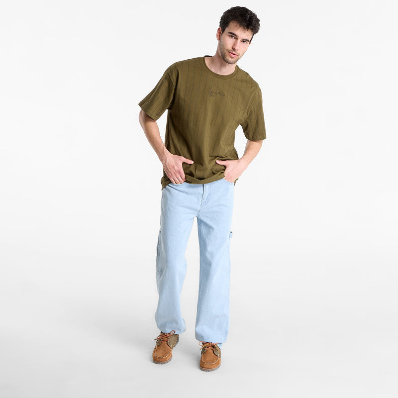 Karl Kani Small Signature Essential Pinstripe Tee Green