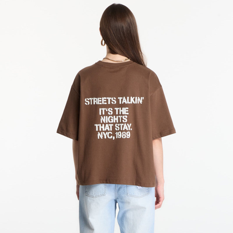 Karl Kani Signature Stencil Peached Oversized T-Shirt Brown