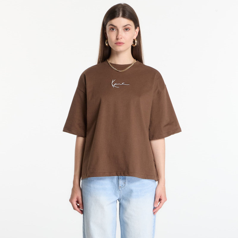 Karl Kani Signature Stencil Peached Oversized T-Shirt Brown