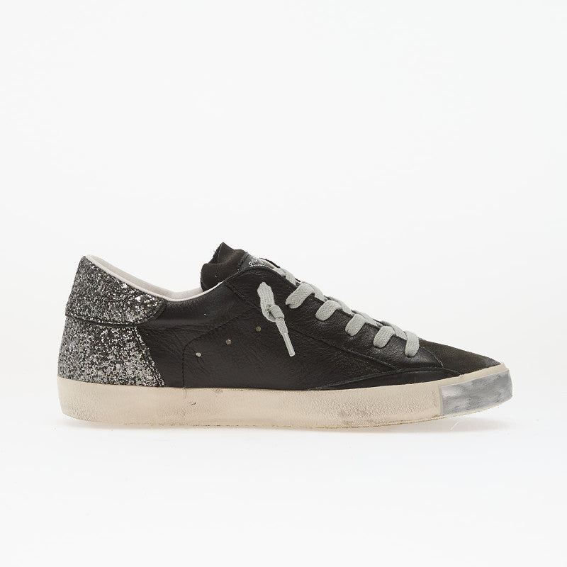 Philippe Model Prsx Low Woman Veau Glitter Mixage/ Noir