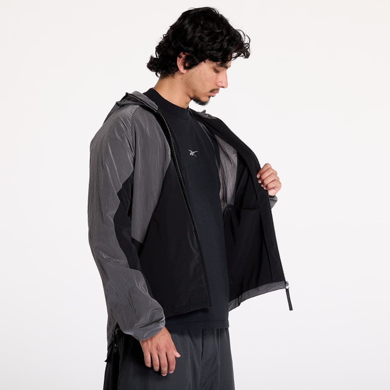 Reebok Running Hooded Jacket Black/ Misty Grey