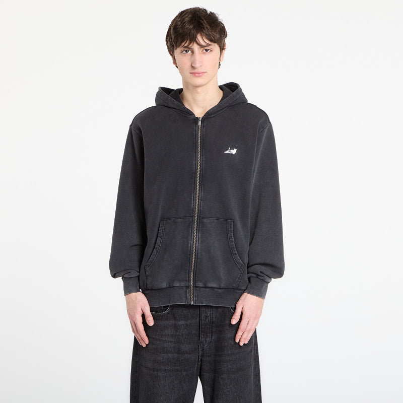 RIPNDIP Castanza Zip Up Hoodie Black Vintage Wash