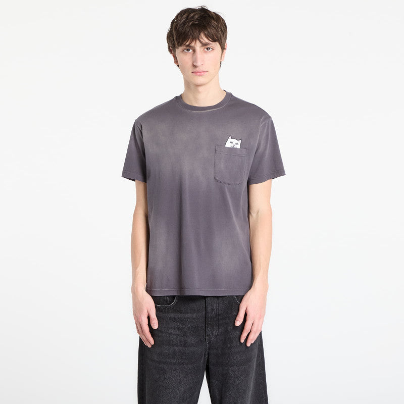 RIPNDIP Lord Nermal Pocket Tee Charcoal Vintage Wash