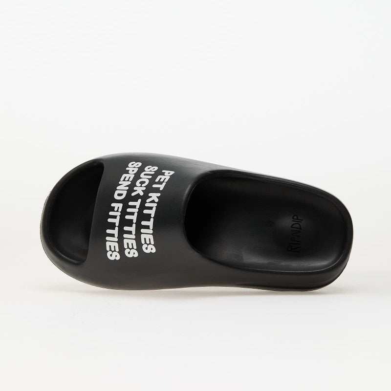 RIPNDIP Pet Kitties Cloud Slides Black