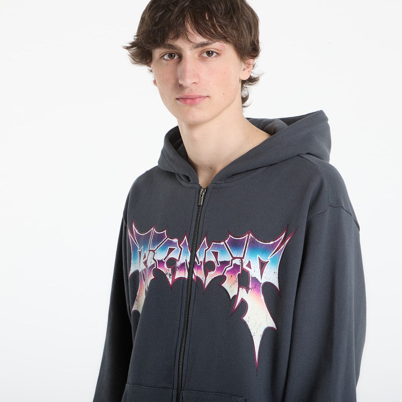RIPNDIP Noid Zip Hoodie Charcoal Wash