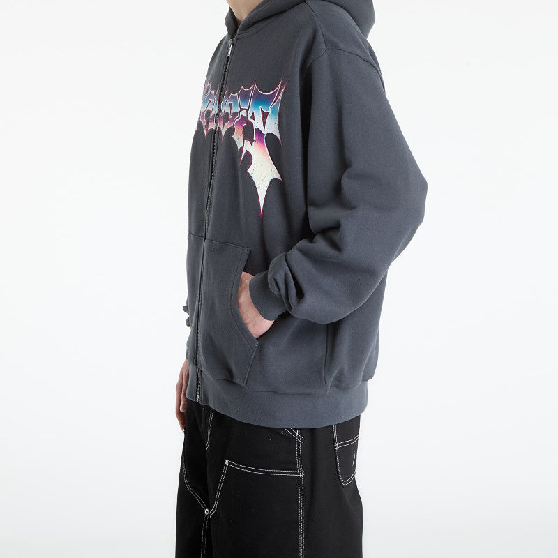 RIPNDIP Noid Zip Hoodie Charcoal Wash