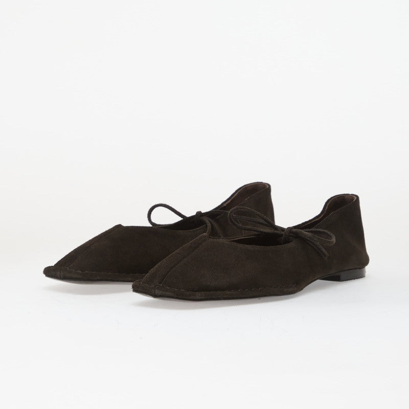 Alohas Sway Suede Coffee Brown Leather Ballet Flats Coffee Brown