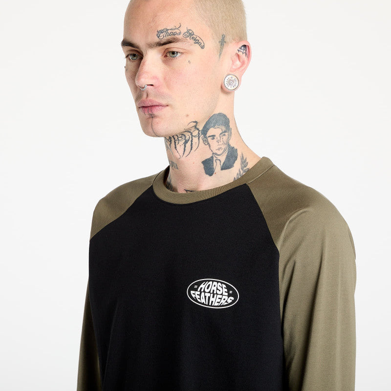 Horsefeathers Dynamo Raglan T-Shirt Black/ Burnt Olive