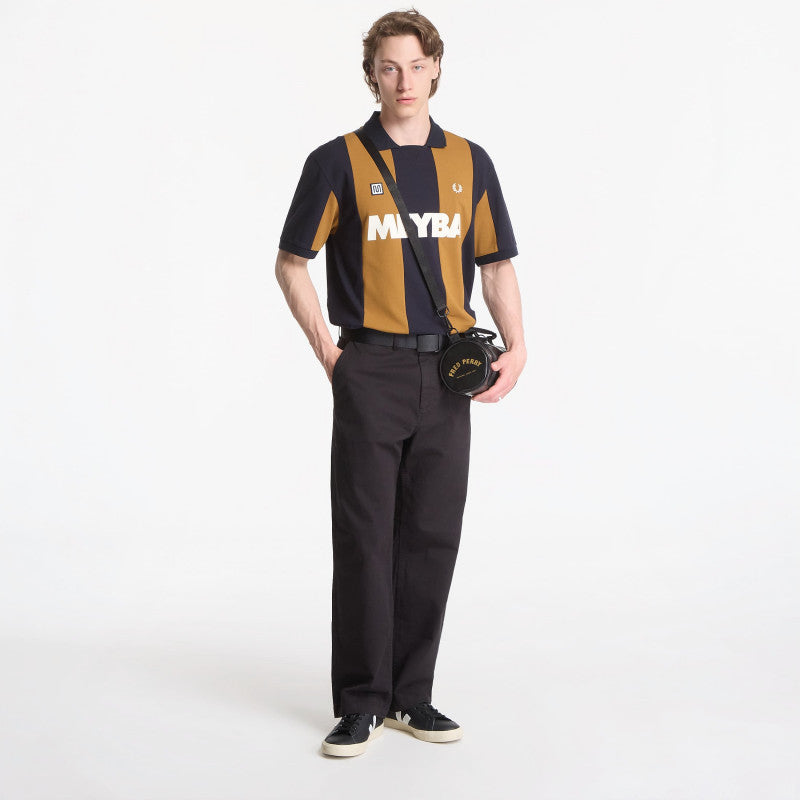 Fred Perry Meyba Cut And Sew Polo Shirt Brown