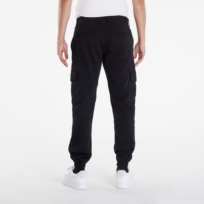 Urban Classics Washed Cargo Twill Jogging Pants Black