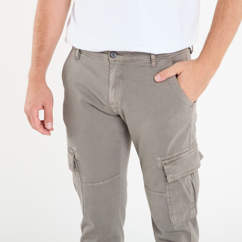 Urban Classics Washed Cargo Twill Jogging Pants Grey