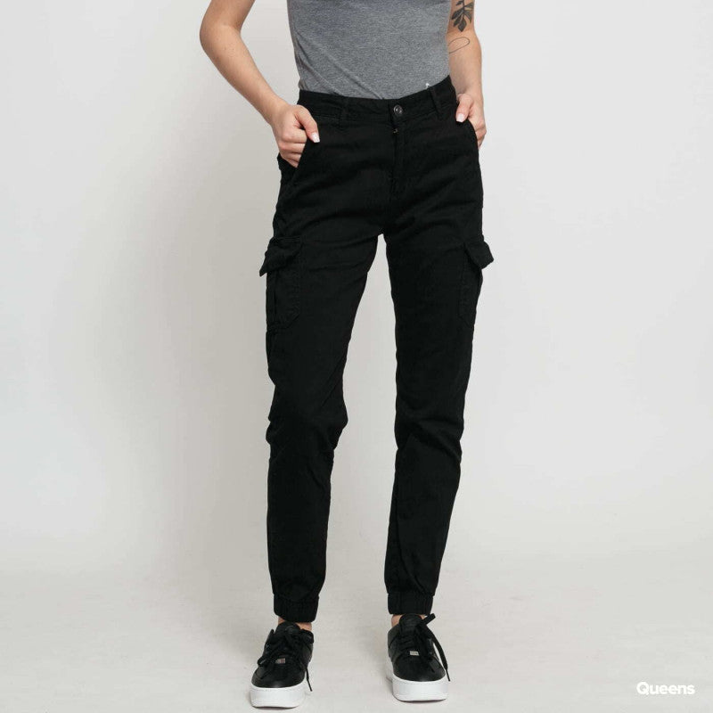Urban Classics Ladies High Waist Cargo Pants Black