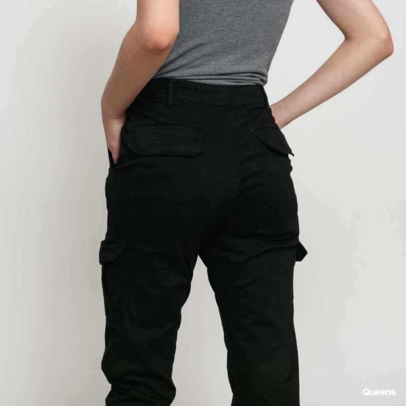 Urban Classics Ladies High Waist Cargo Pants Black