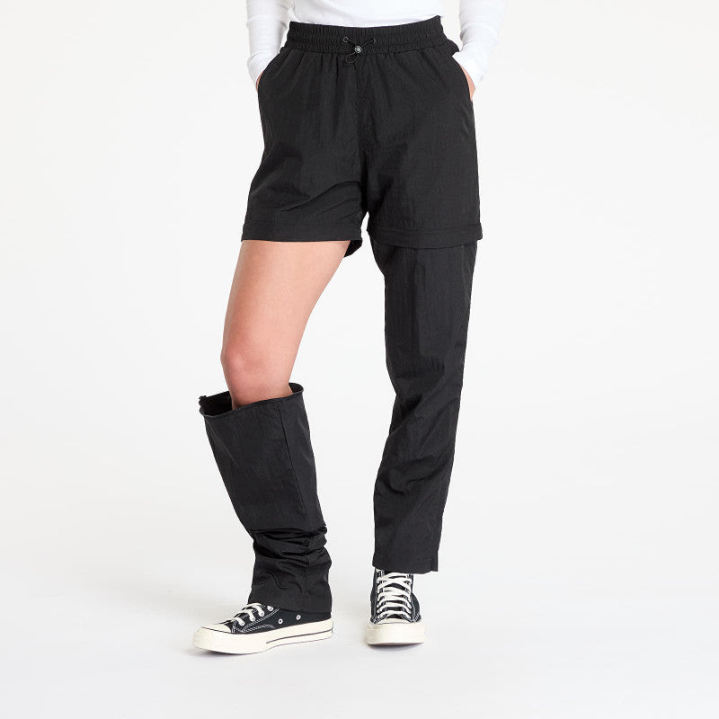 Urban Classics Ladies Shiny Crinkle Nylon Zip Pants Black