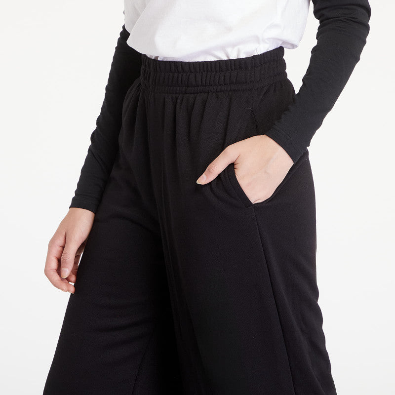 Urban Classics Ladies Modal Terry Wide Leg Sweatpants Black