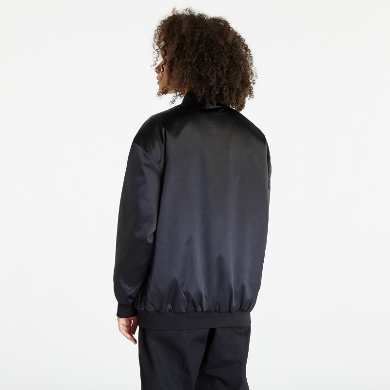 Urban Classics Ladies Oversized Satin Bomber Jacket Black