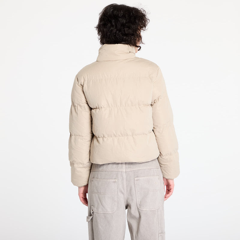Urban Classics Ladies Short Peached Puffer Jacket Wet Sand