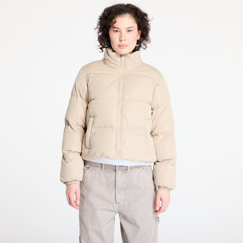 Urban Classics Ladies Short Peached Puffer Jacket Wet Sand