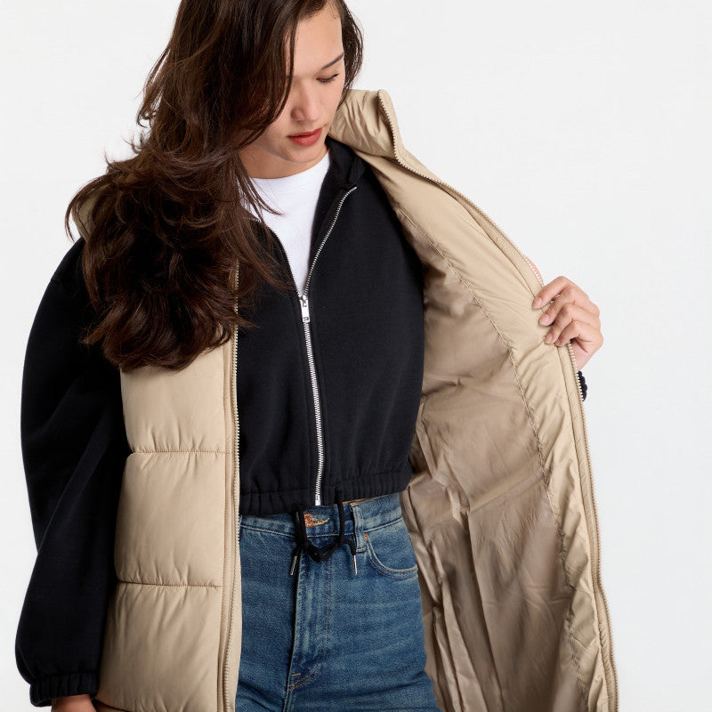 puchowa Urban Classics Ladies Long Puffer Vest Wet Sand