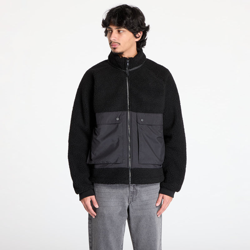 Urban Classics Short Raglan Sherpa Jacket Black