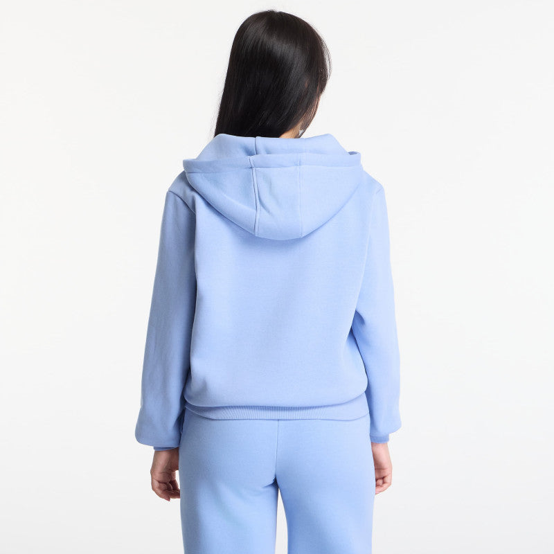Urban Classics Fluffy Zip Hoody Powder Blue