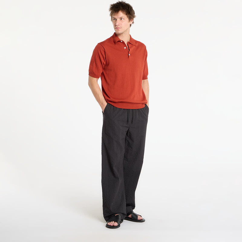 Urban Classics Loose Seersucker Pants Black